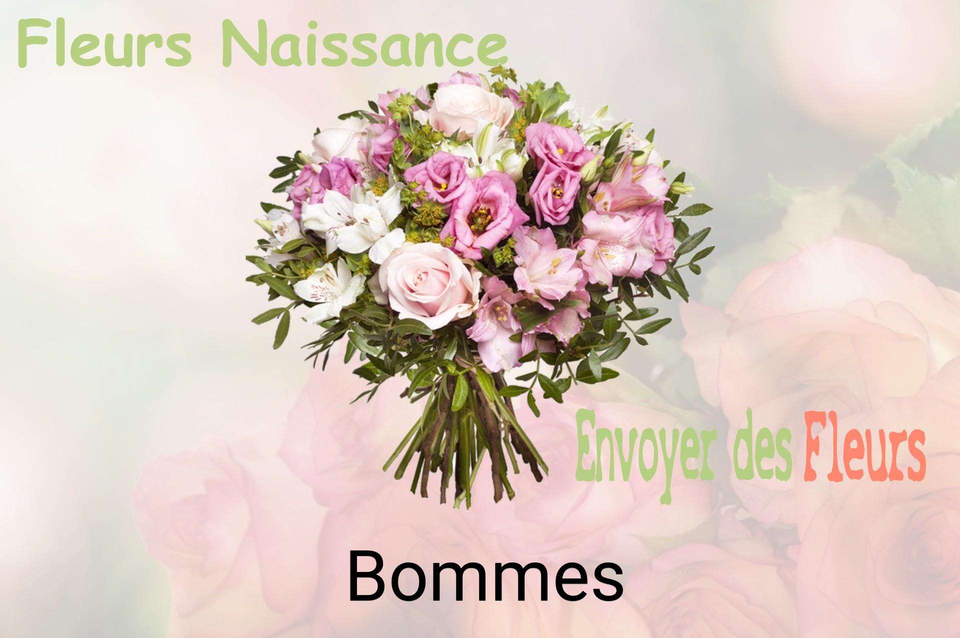 Bouquet de fleurs de naissance livré à Bommes